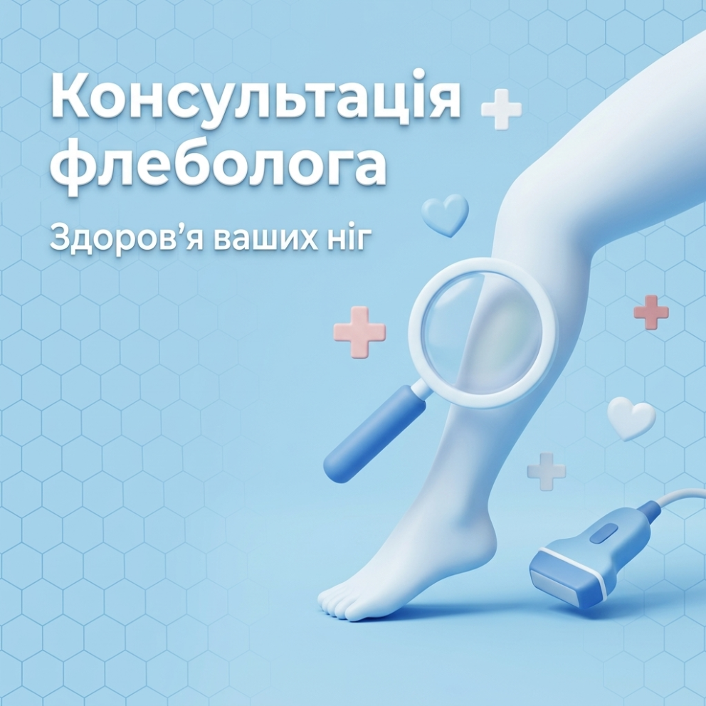 Консультація судинного хірурга + УЗД 1450 грн